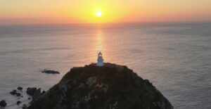 佐多岬灯台の朝陽